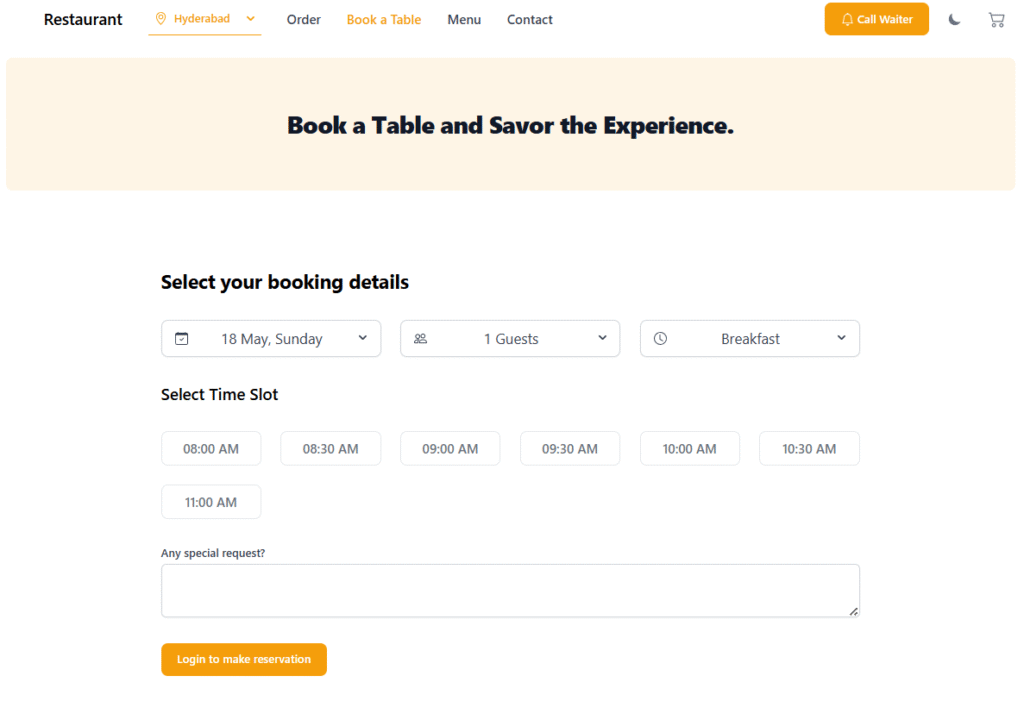 Home 27 Experience hassle-free dining with our seamless online table reservation system. Whether you’re planning a cozy breakfast, a business lunch, or a family dinner, booking your table is just a few clicks away.